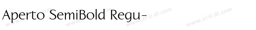 Aperto SemiBold Regu字体转换